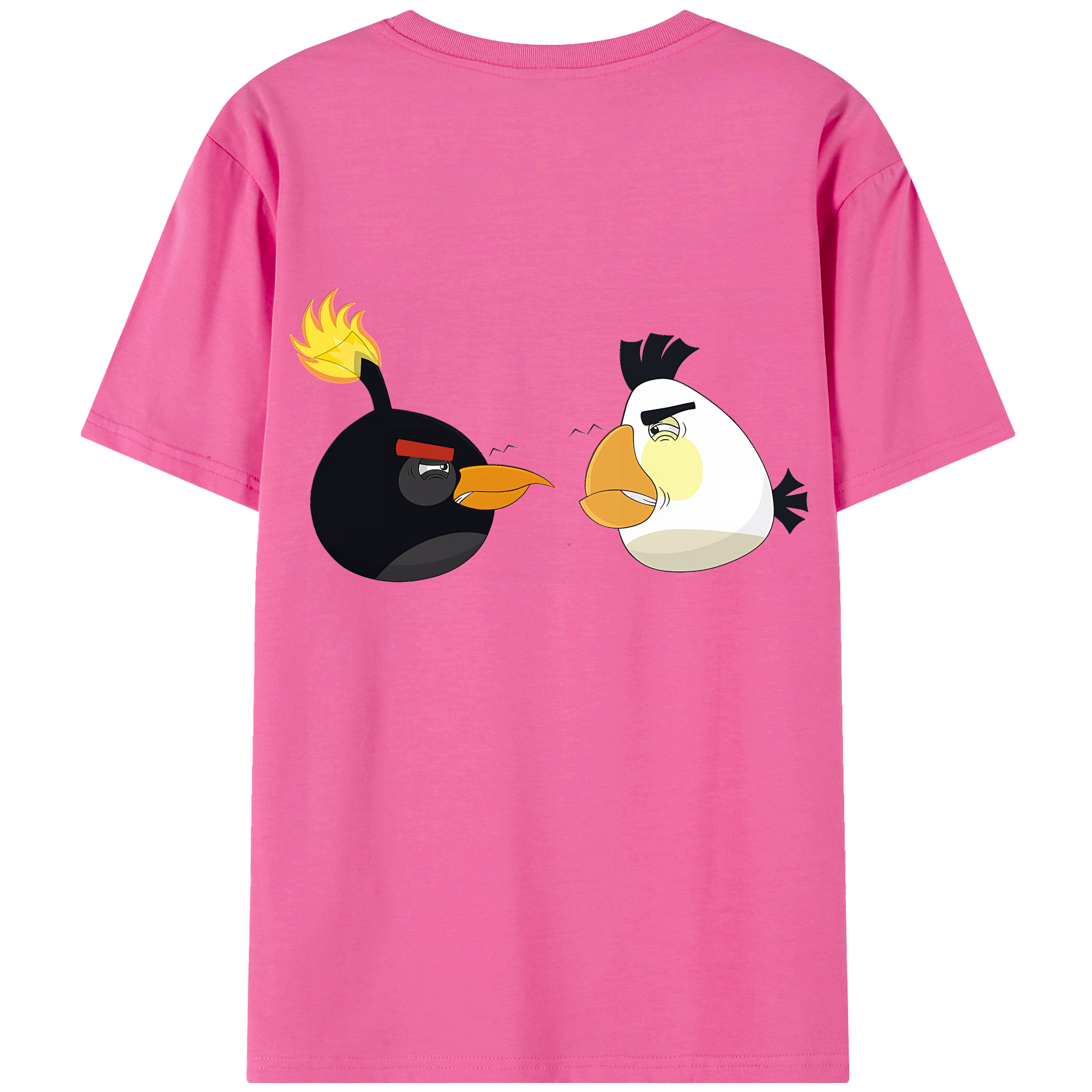 （画像用） Angry Birds アングリーバード レディース半袖Tシャツ(バックプリント)